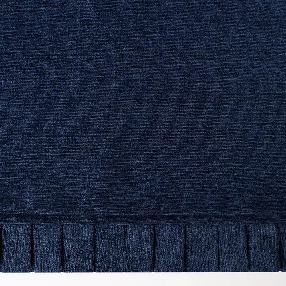 Achim Home Furnishing Bordeaux Navy Solid Pleated Window Curtain Panels : 52